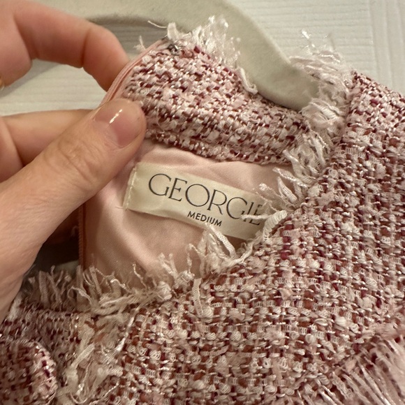 Pink Tweed Sleeveless Dress - Picture 4 of 5